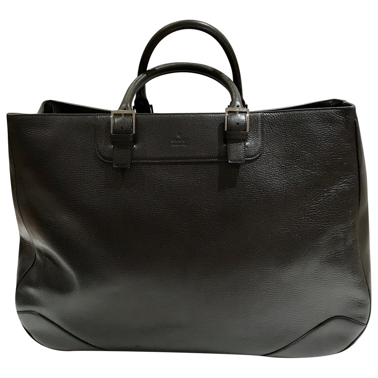 Gucci black leather travel bag