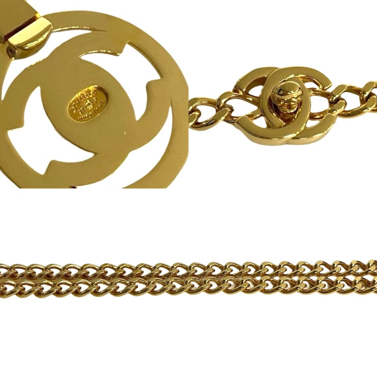 CHANEL Necklace Gold Plated gold