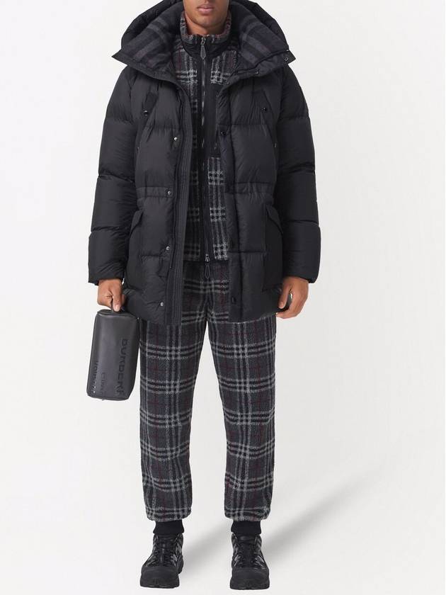 Luxury Burberry Logo Applique Nylon Padding Black