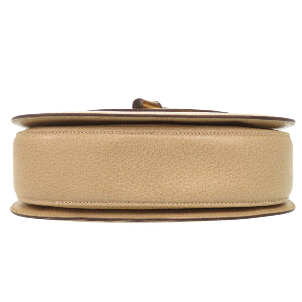 GUCCI Handbag 000 29 0633 leather beige Bamboo 2WAY Women