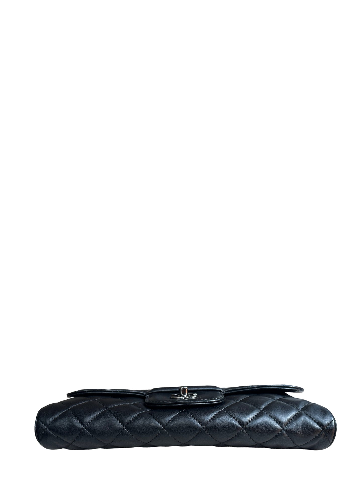 Chanel Black Lambskin CC Coco Loop Clutch