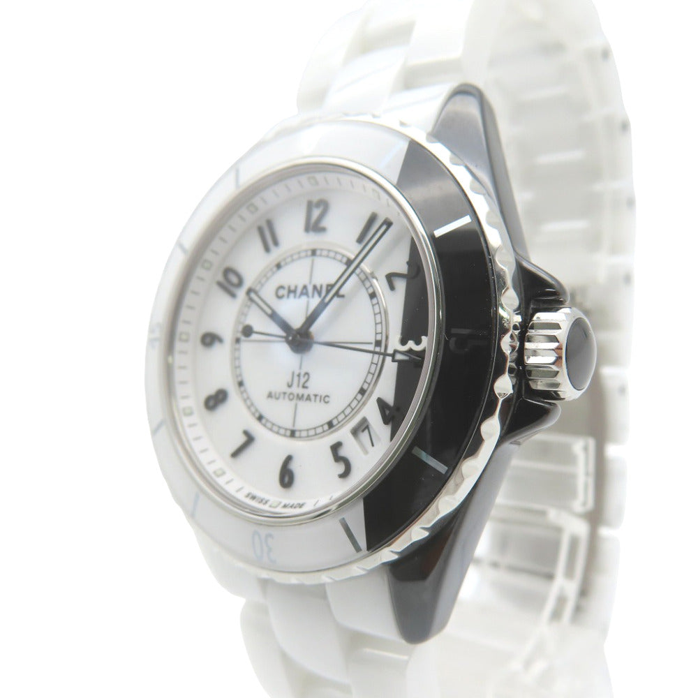 CHANEL Watches Mechanical Automatic H6515 ceramic white J12 paradox White / black dial