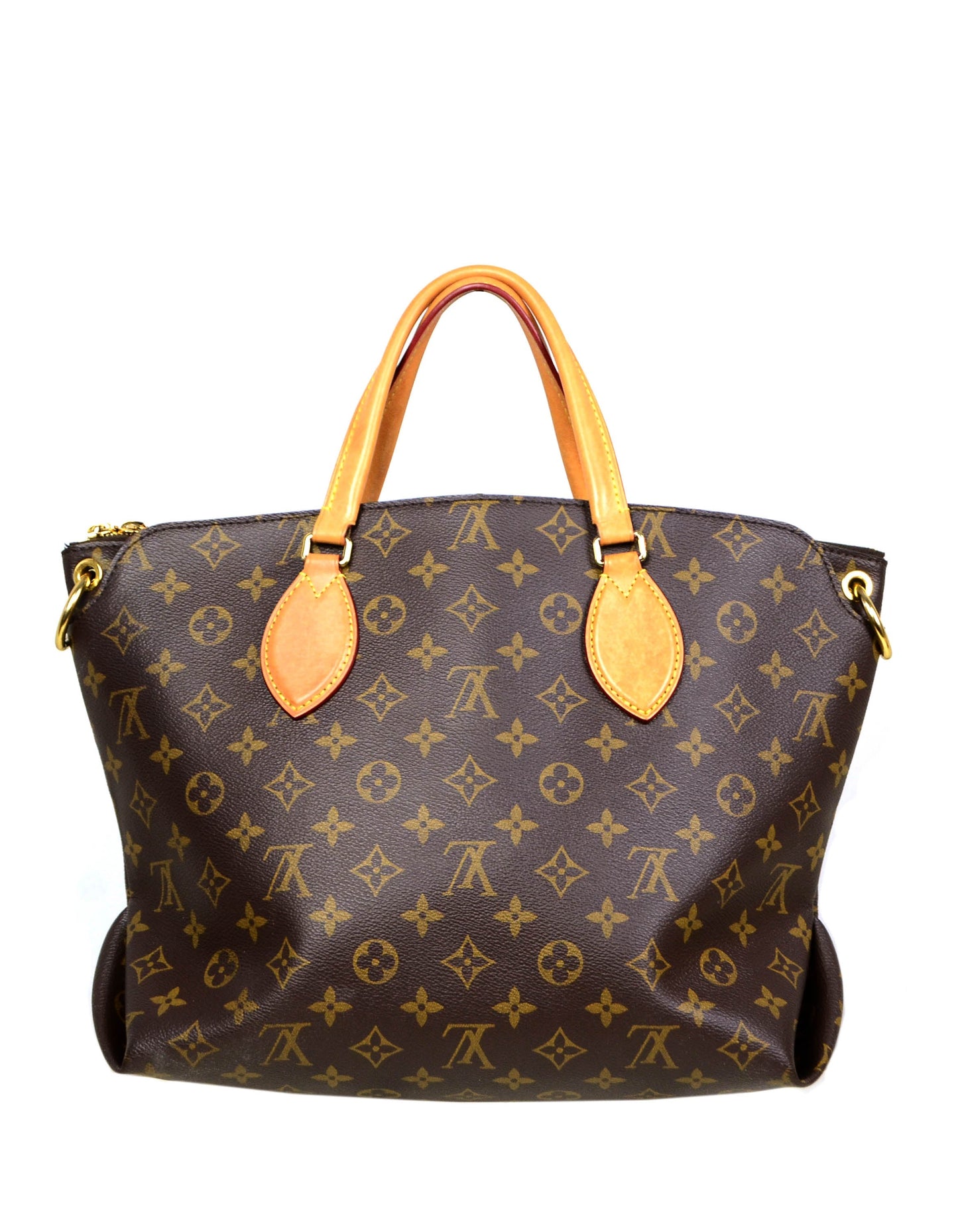 Louis Vuitton Monogram Flower MM Zipped Tote Bag w/ Strap