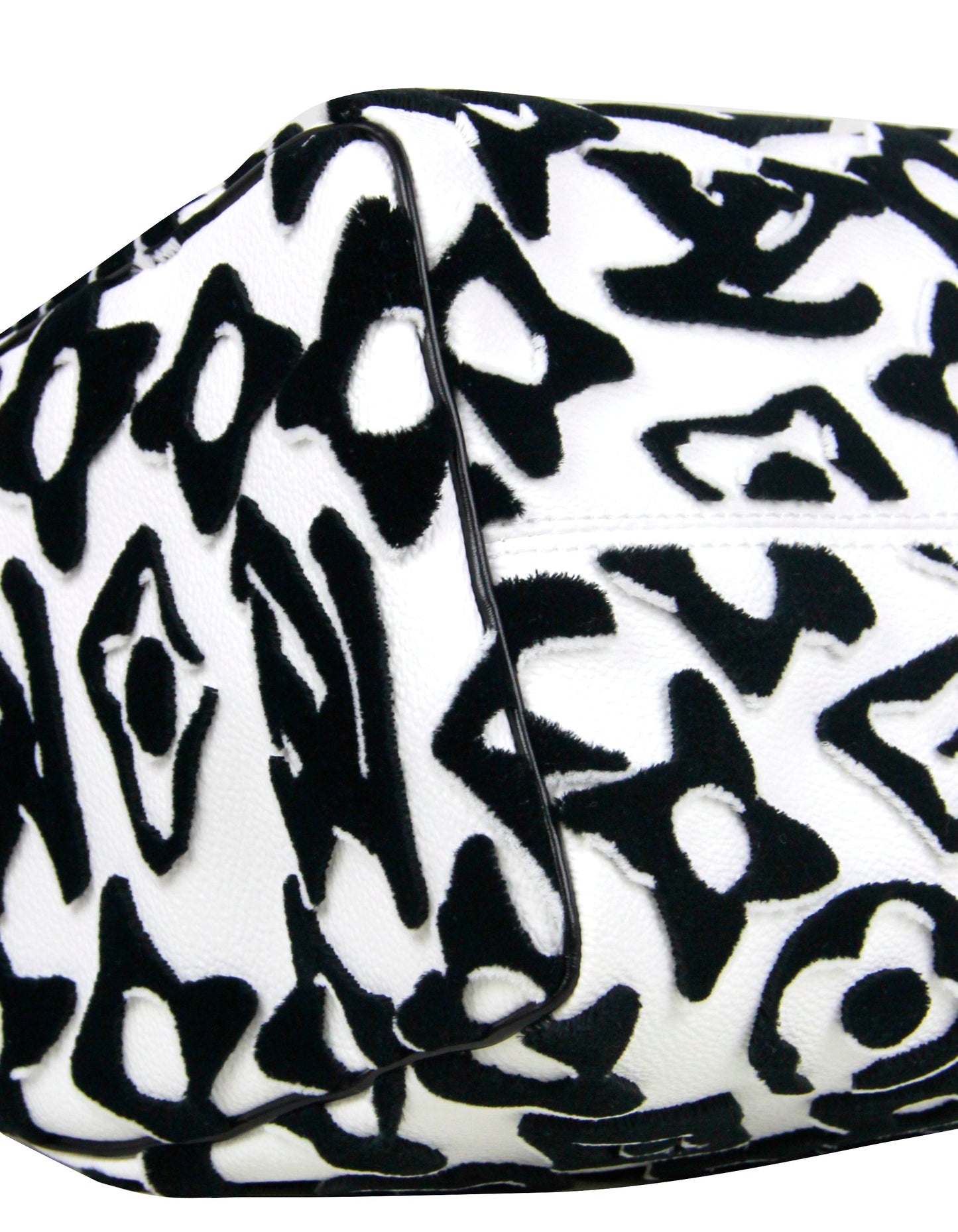Louis Vuitton White/Black Urs Fischer Tufted Monogram Speedy Bandouliere 25