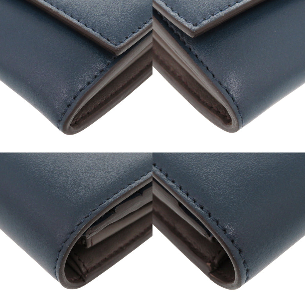 FENDI Long Wallet Purse 8M0377 leather Navy Peekaboo Women