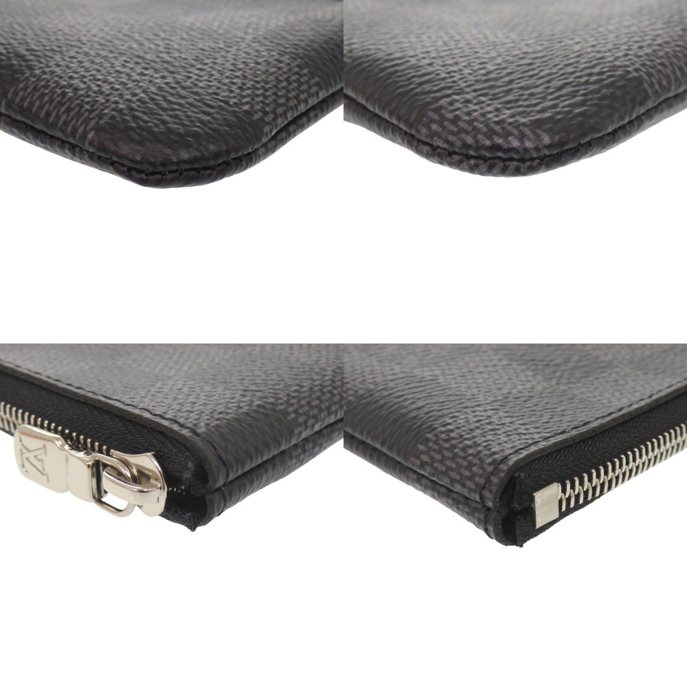 LOUIS VUITTON Coin case N60155 Damier Grafitto Canvas black Damier Graphite Pochette Cre Women