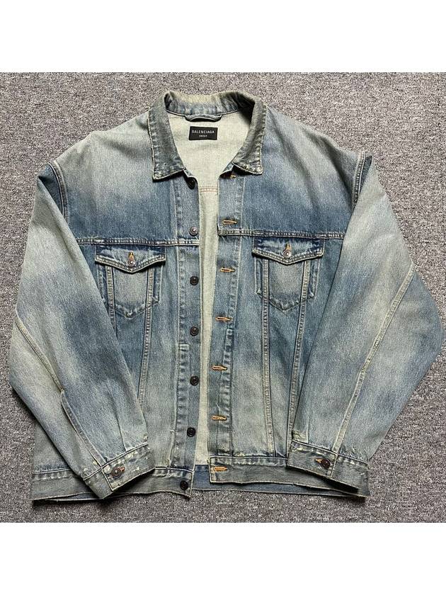 Luxury Balenciaga Trending 2026 logo print denim jacket 110