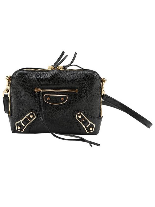 Luxury Balenciaga Trending 2026 Metal Reporter Mini Cross Bag Black