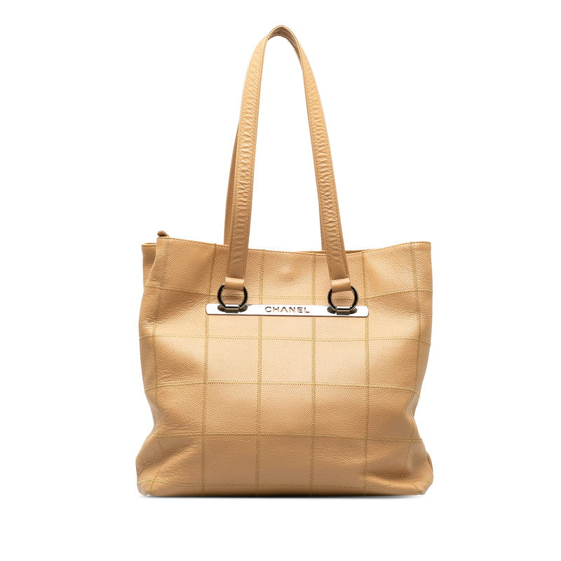 Chanel Chocolate Bar Bag houlder Bag Beige Caviar S CHANEL