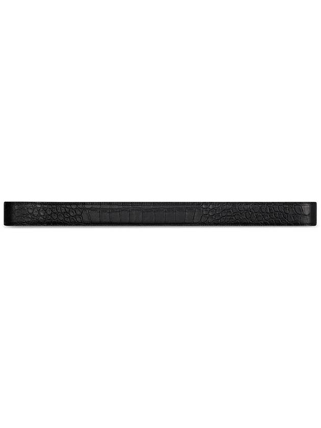 Luxury Balenciaga Trending 2026 BB Logo Reversible Leather Belt Black
