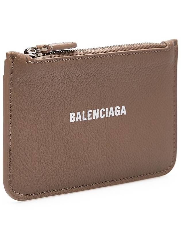 Luxury Balenciaga Trending 2026 Logo Zipper Long Card Wallet Brown