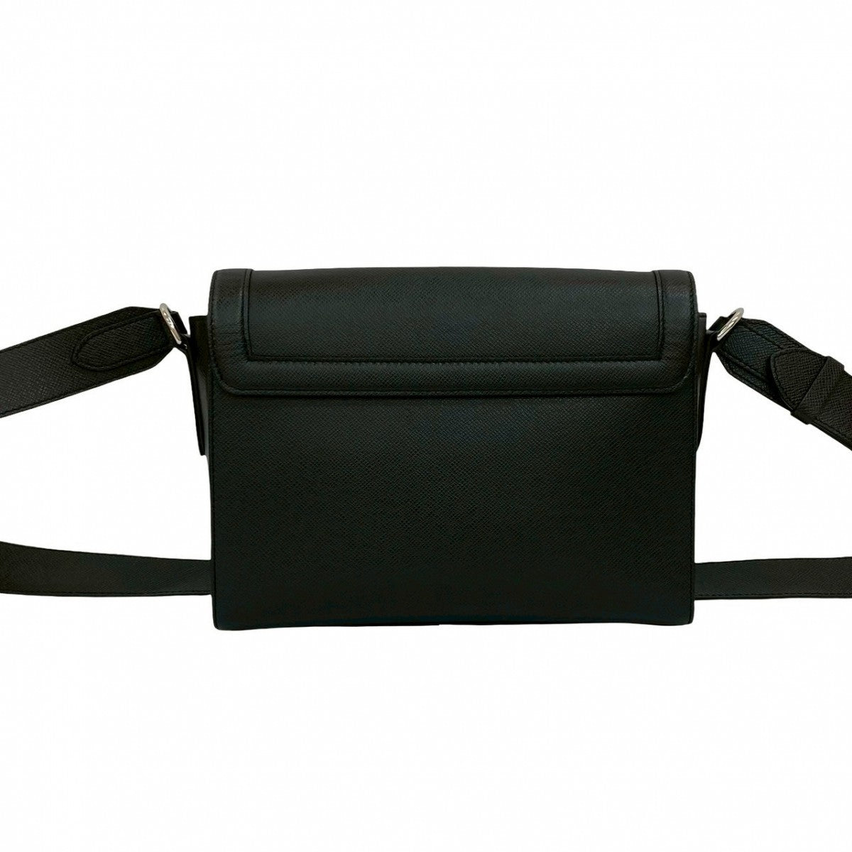 LOUIS VUITTON Shoulder Bag M30807 leather black Taiga new flap messenger