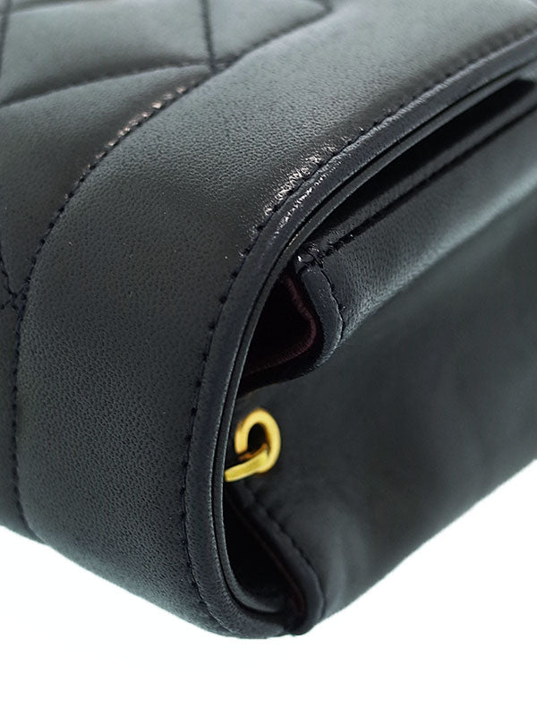 Chanel Diana Chain Shoulder Bag Black