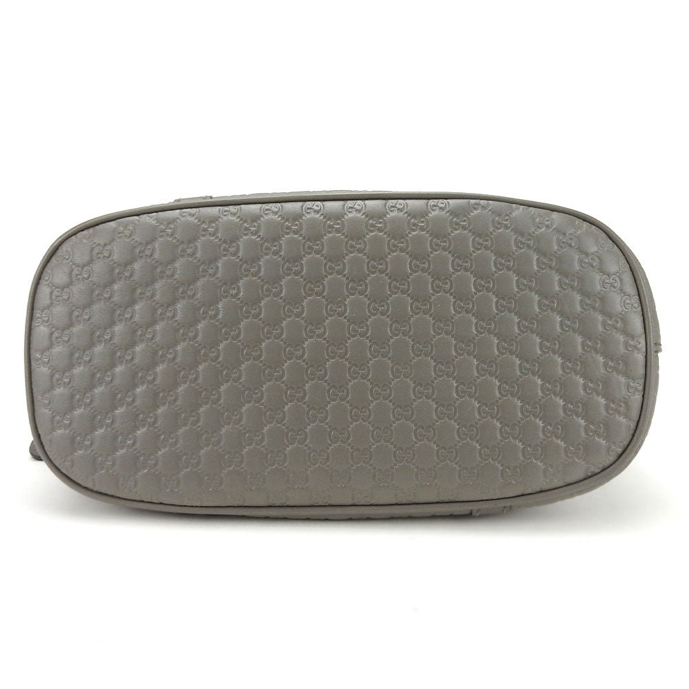 GUCCI Handbag 449654 leather gray Micro Guccisima