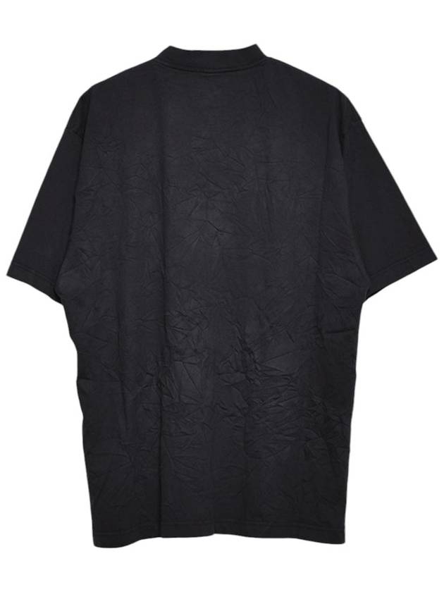 Luxury Balenciaga Trending 2026 Logo Print Cotton Short Sleeve T-Shirt Black