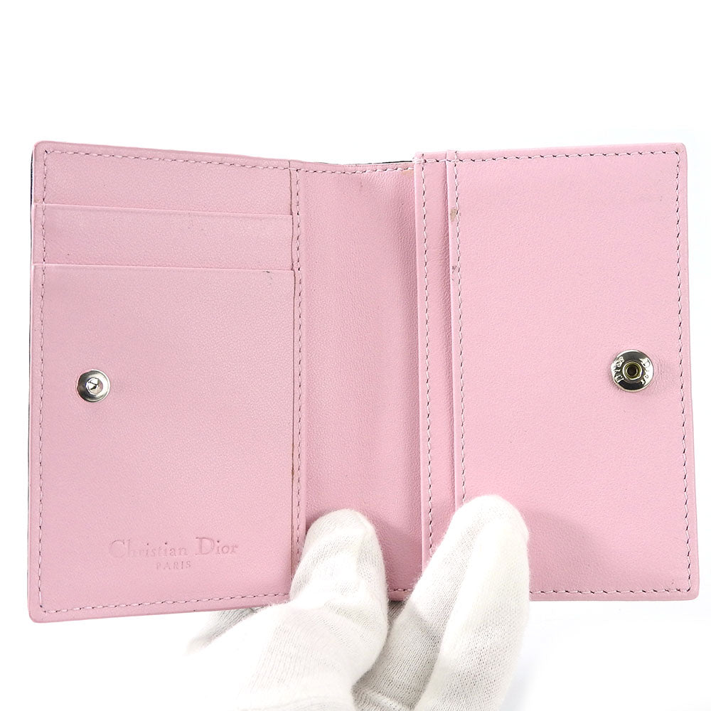 Christian Dior Card Case leather black Canage Women