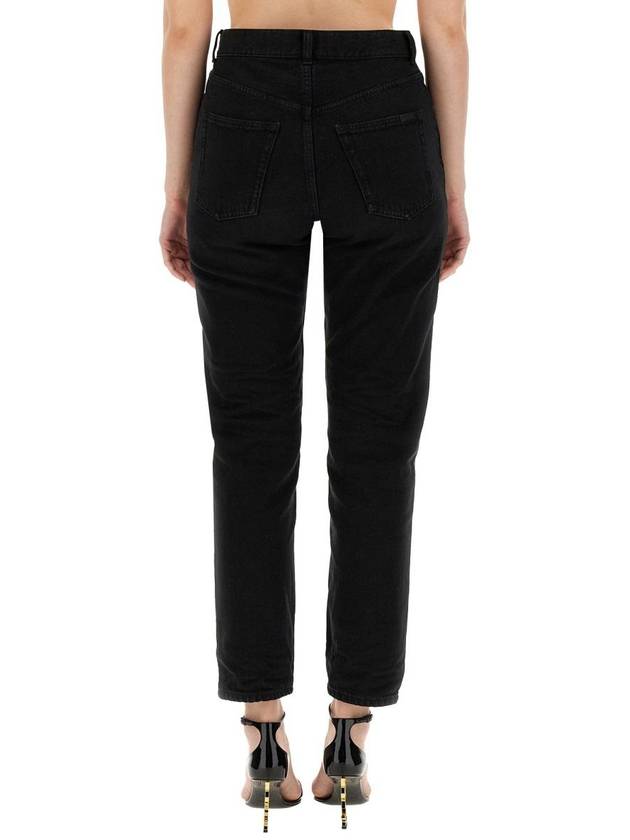 Luxury Saint Laurent Trending 2025 Vanessa Denim Straight Jeans Black
