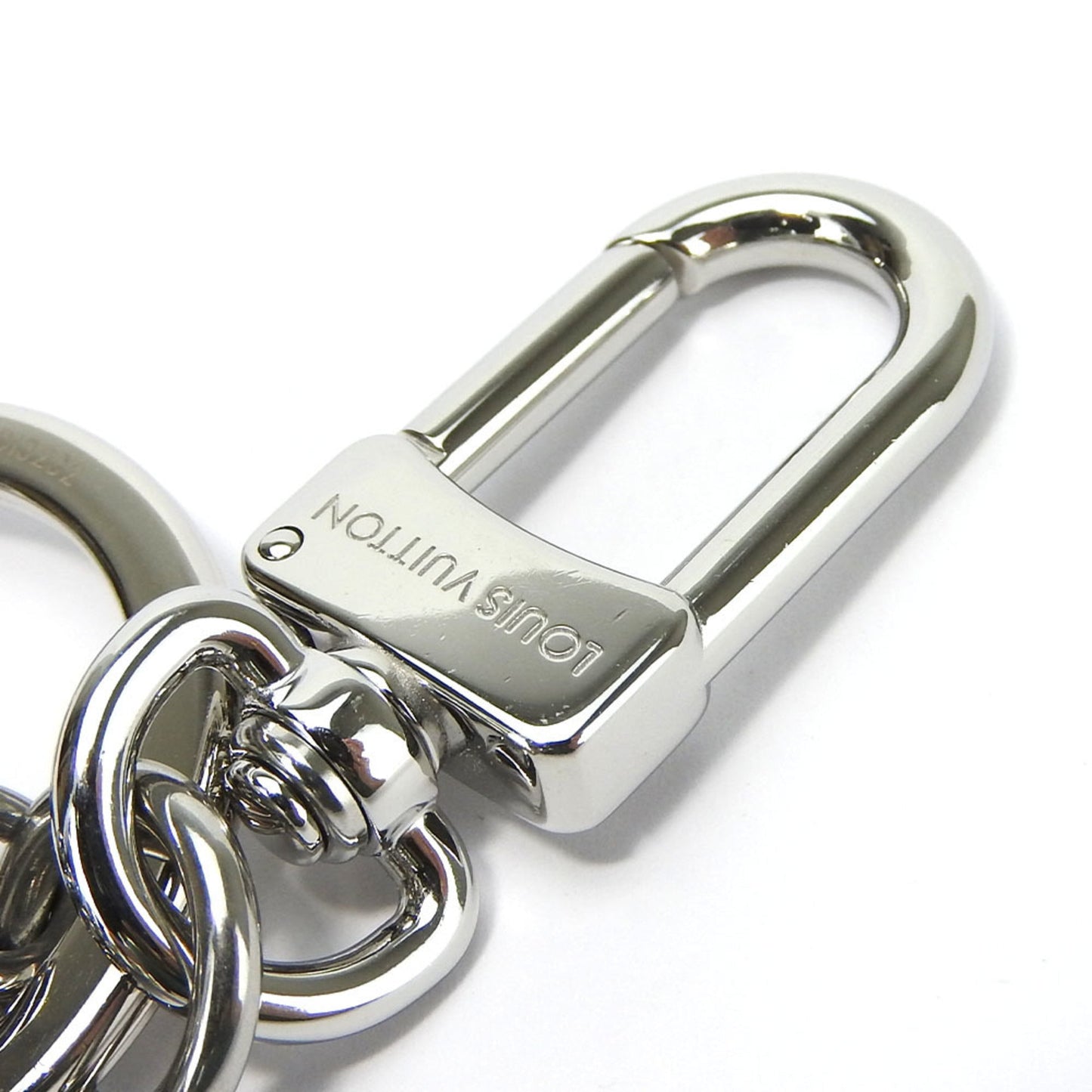 Louis Vuitton blue Leather Metal Keyring