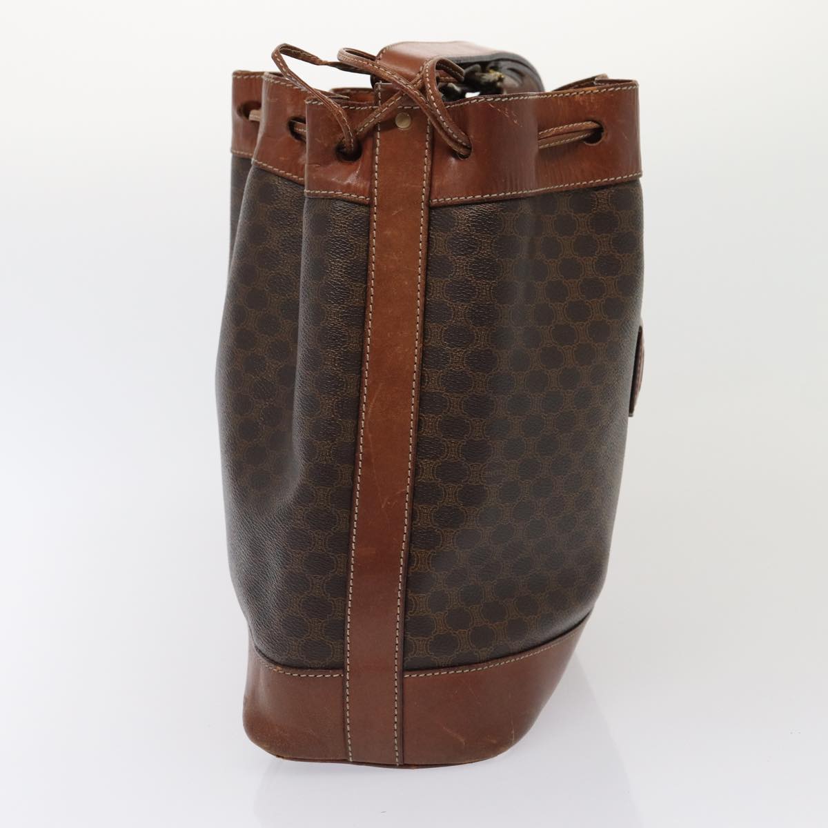 Luxury CELINE Macadam Canvas Clutch Bag Shoulder Bag PVC Leather 2Set Brown 81986