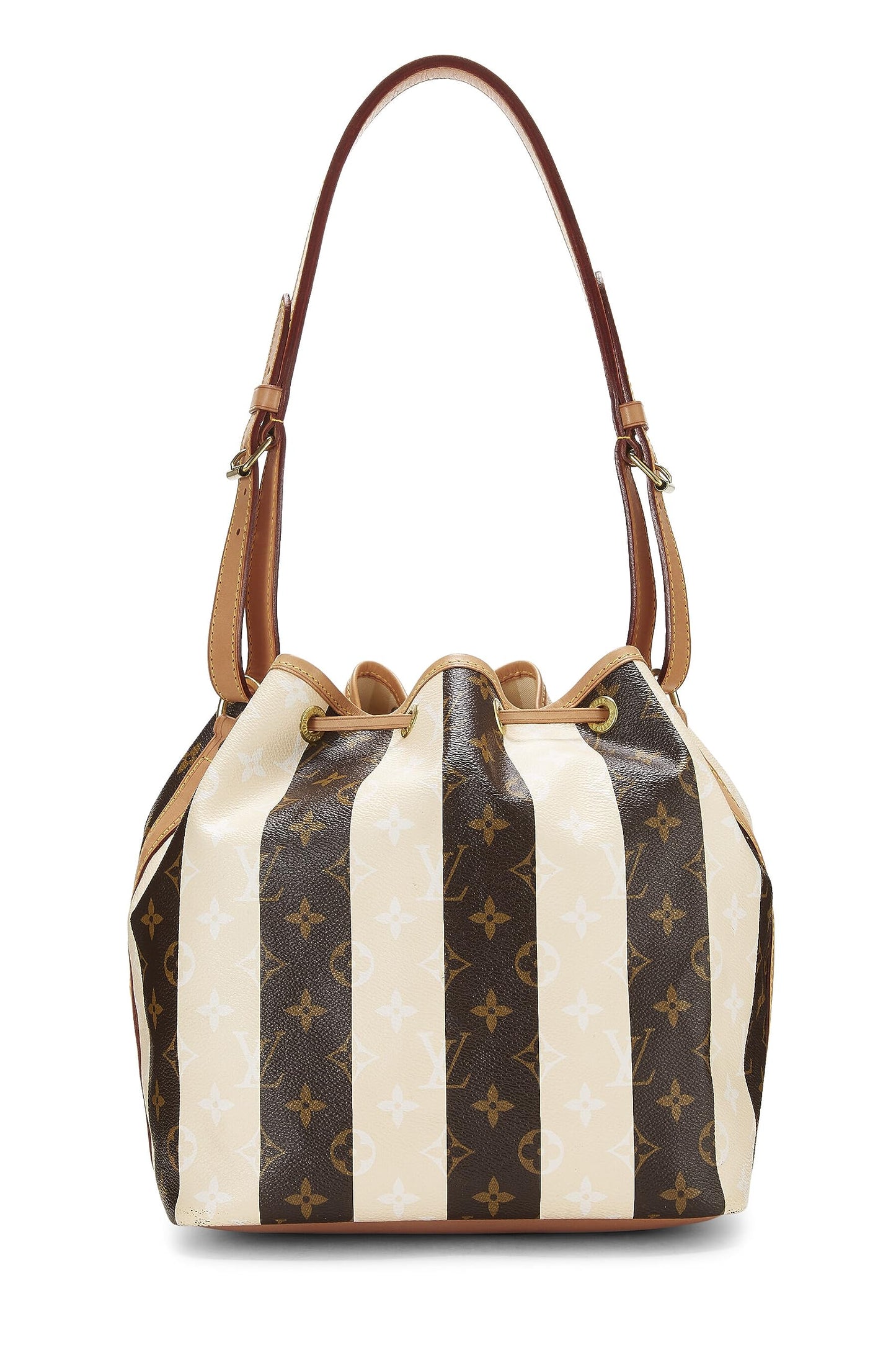 Louis Vuitton, Womens Monogram Canvas Cream Rayures Noé Petite, Cream, Small