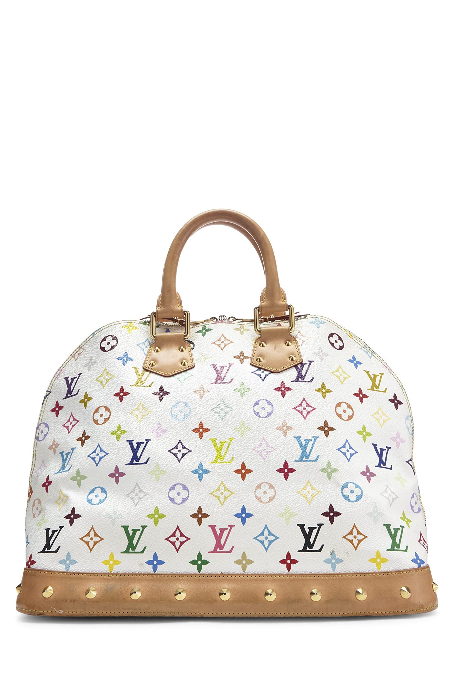 Louis Vuitton, Takashi Murakami x Louis Vuitton White Monogram Multicolore Alma GM, White