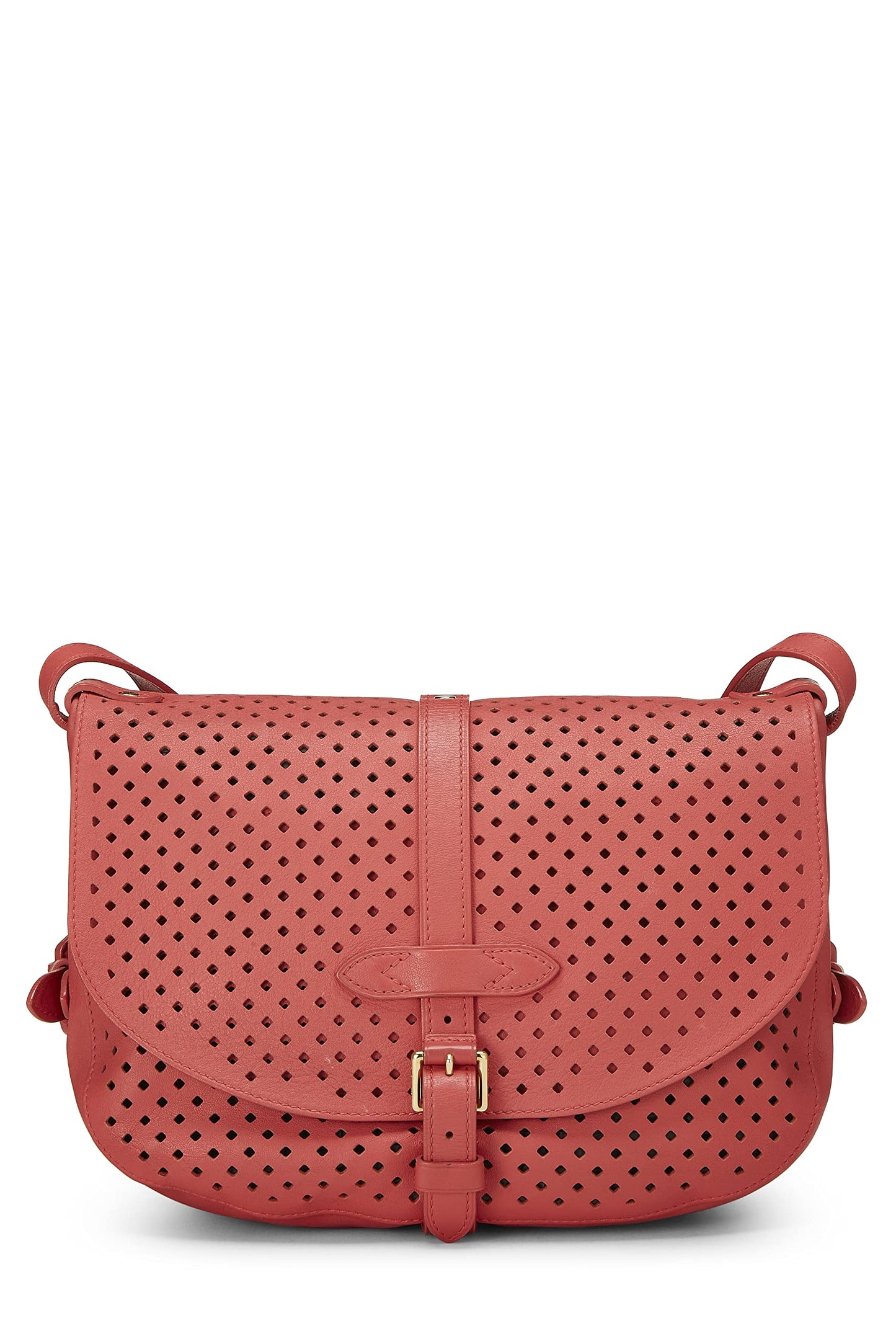 Louis Vuitton, Pink Perforated Leather Saumur 30, Pink
