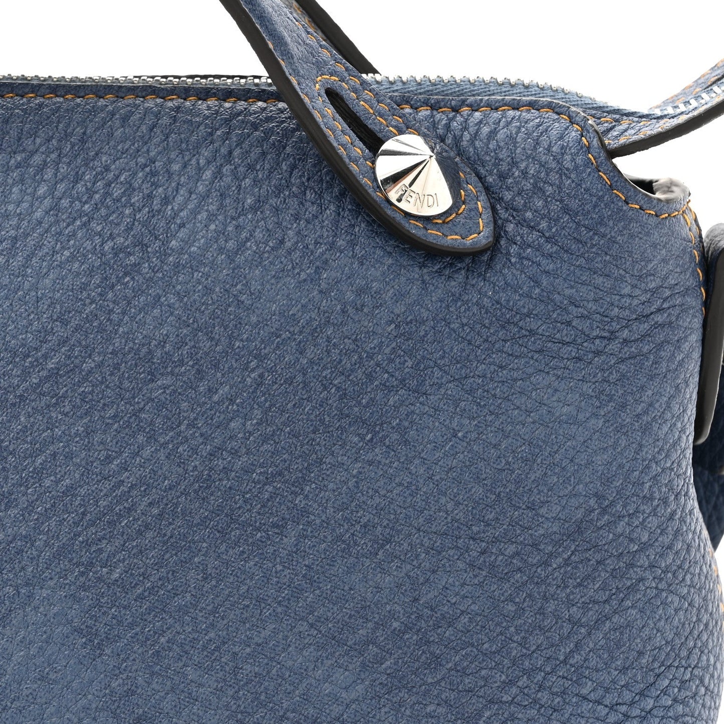 Fendi Denim Effect Cuoio Romano Mini By The Way Soft Myrtle