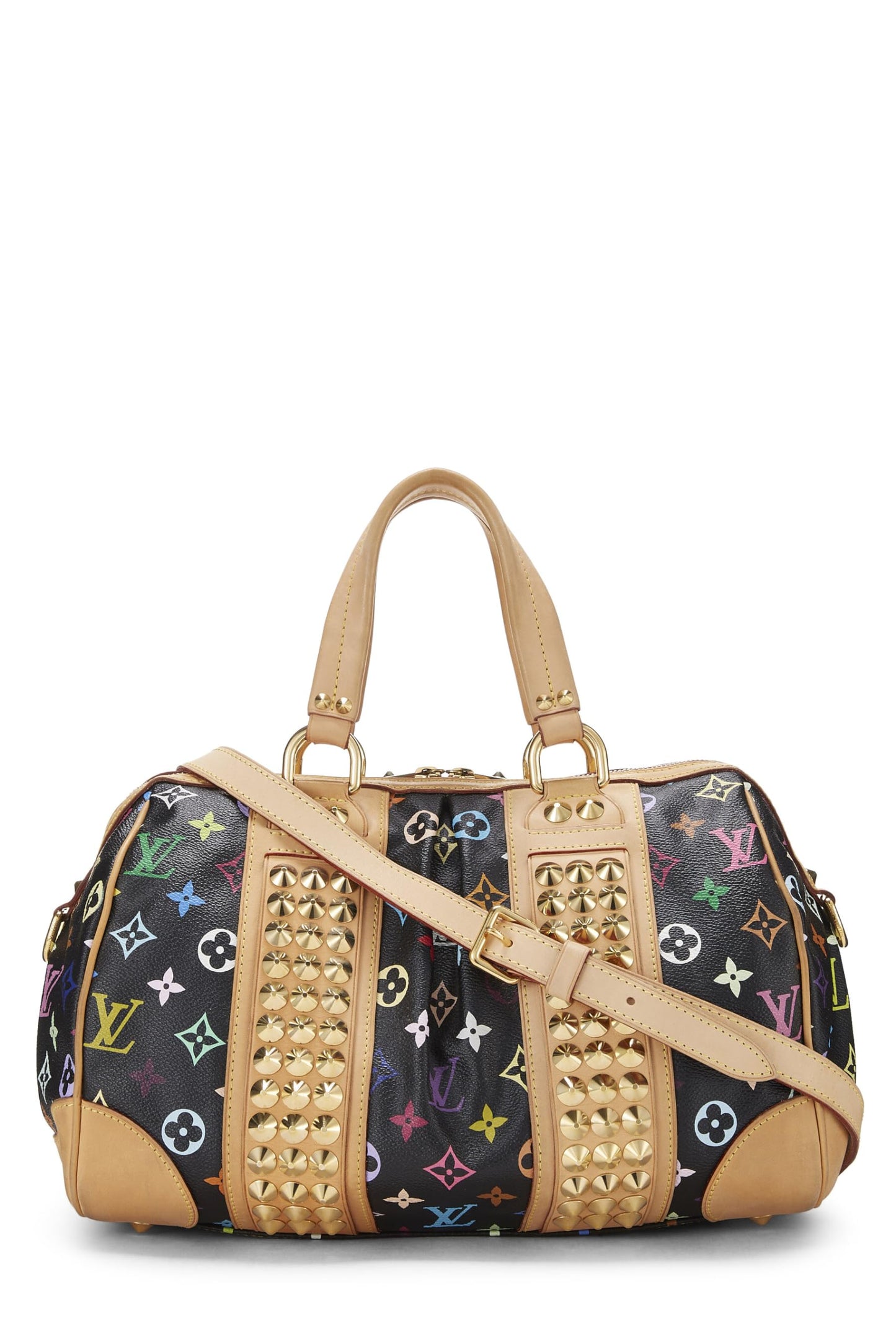 Louis Vuitton, Takashi Murakami x Louis Vuitton Black Monogram Multicolore Courtney MM, Black