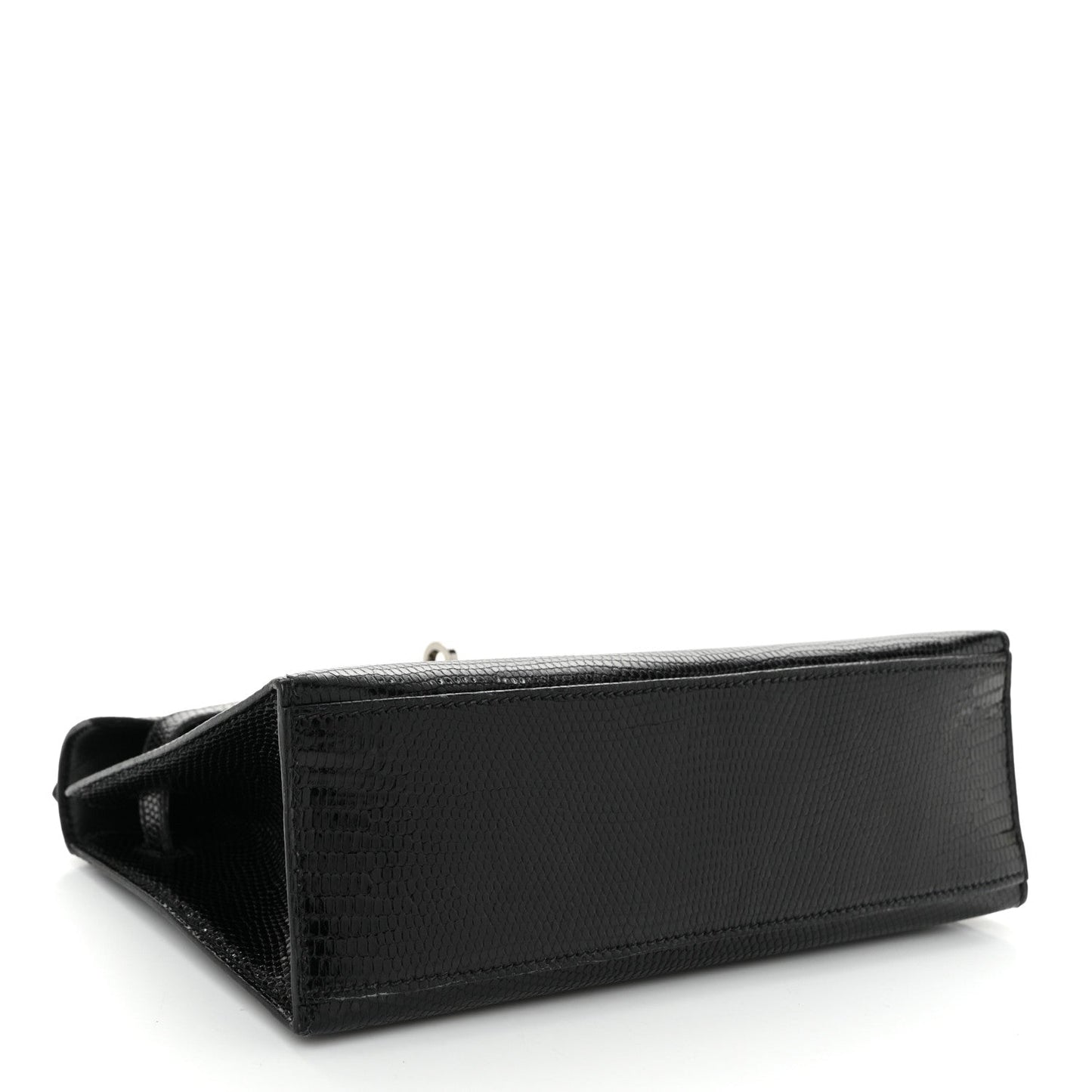 Hermes Lizard Kelly Pochette Clutch Black