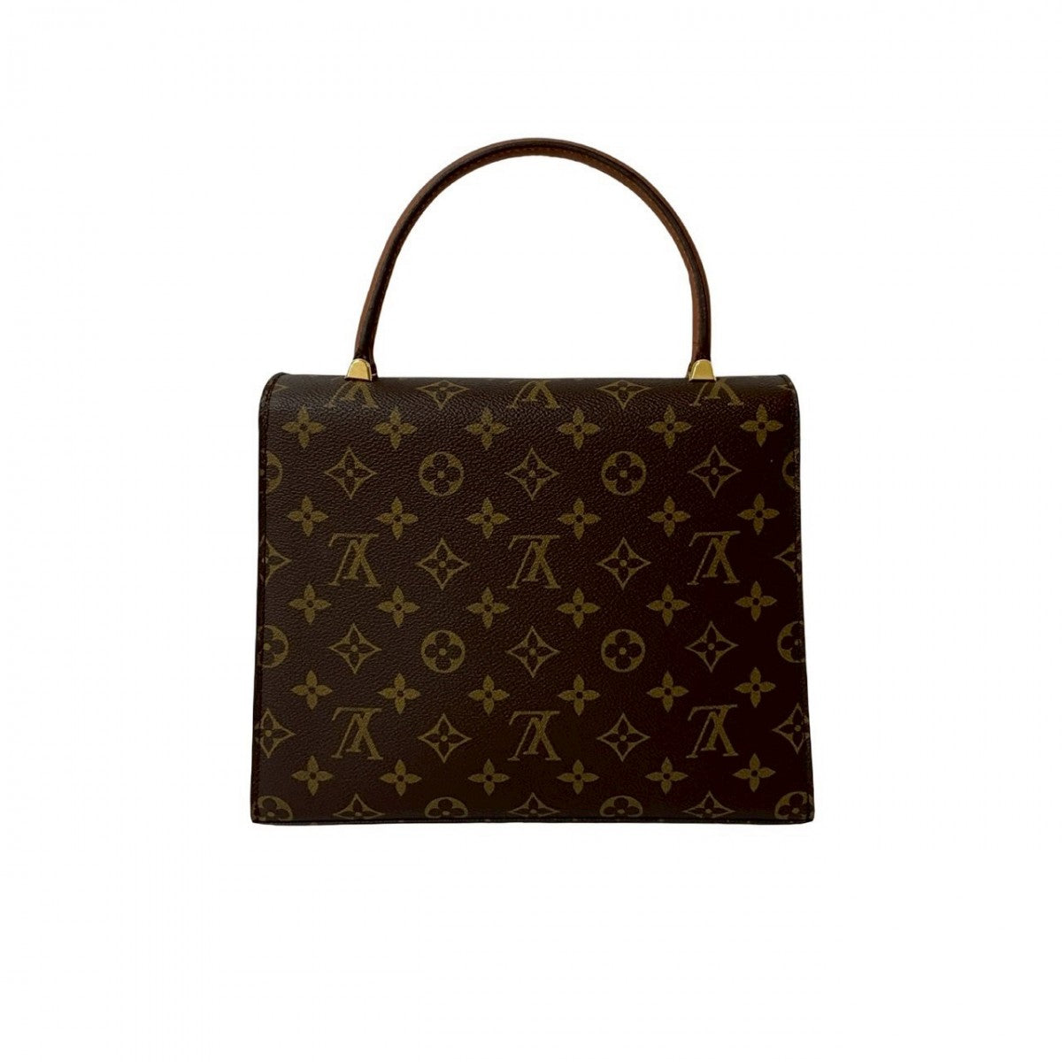 LOUIS VUITTON Handbag M51379 Leather, PVC Brown Monogram Malesherbes Women
