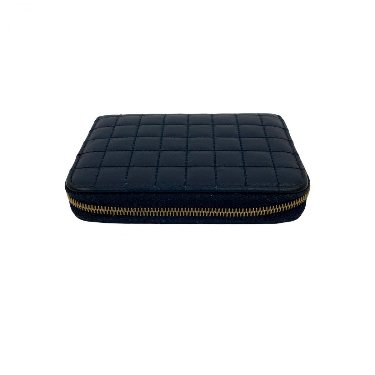 CELINE Bifold Wallet leather Navy C Charm Compact Wallet mens