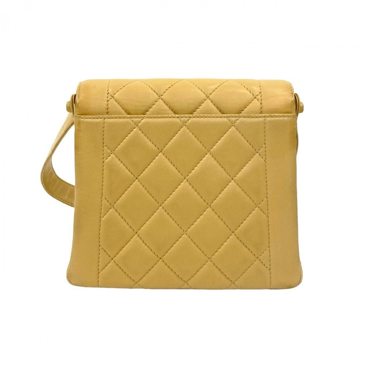 CHANEL Shoulder Bag lambskin beige COCO Mark Matrasse Women