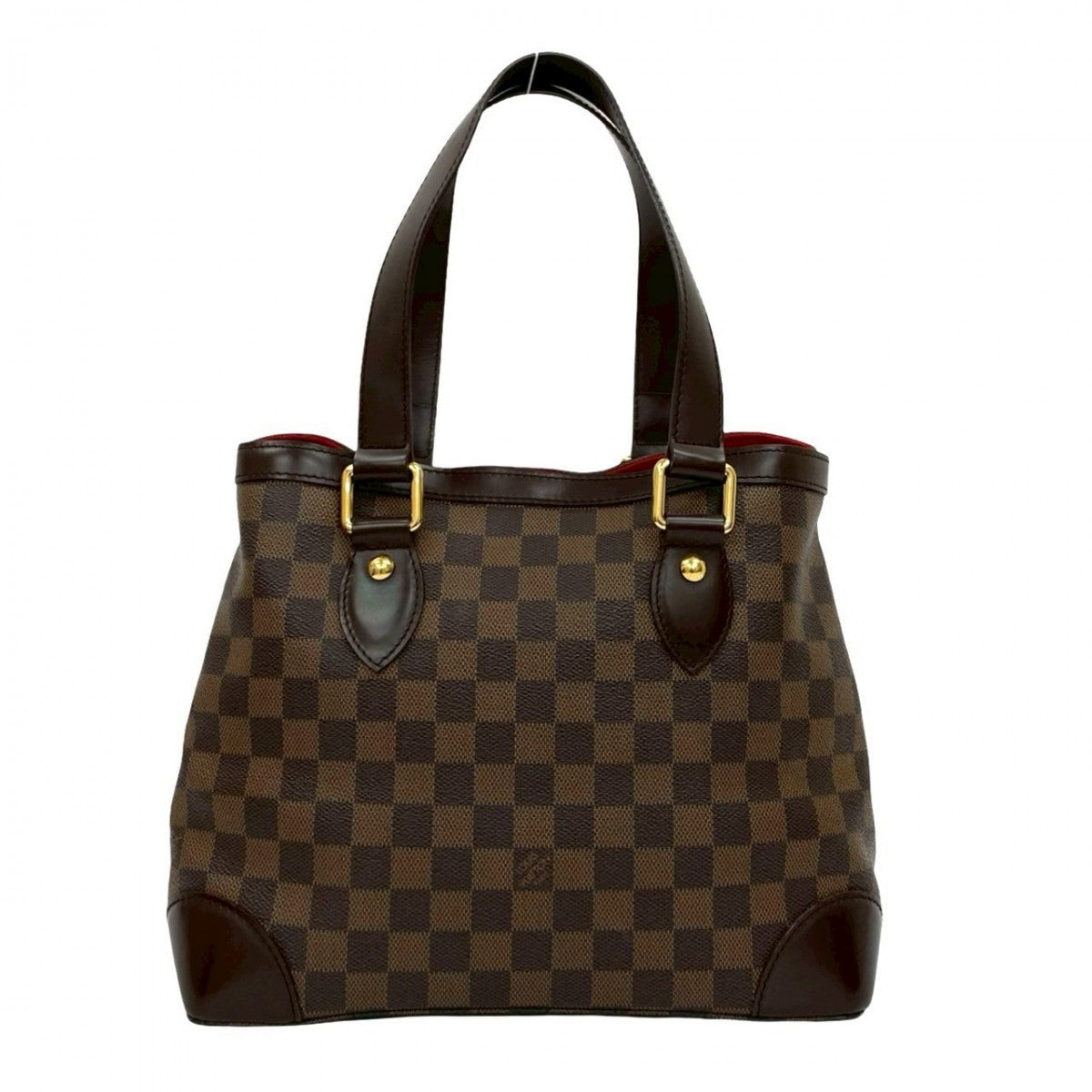LOUIS VUITTON Handbag leather Brown Damier Hamstead PM