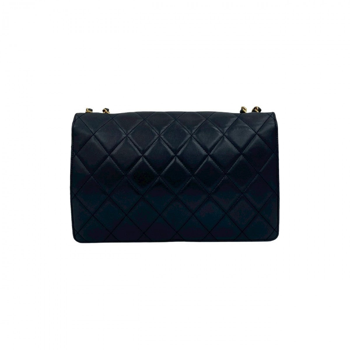 CHANEL Shoulder Bag lambskin Navy Matrasse