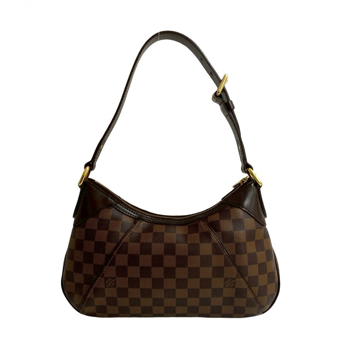 LOUIS VUITTON Shoulder Bag leather Brown Damier