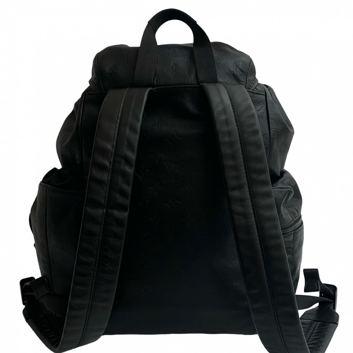 LOUIS VUITTON Backpack leather black Monogram shadow Discovery backpack