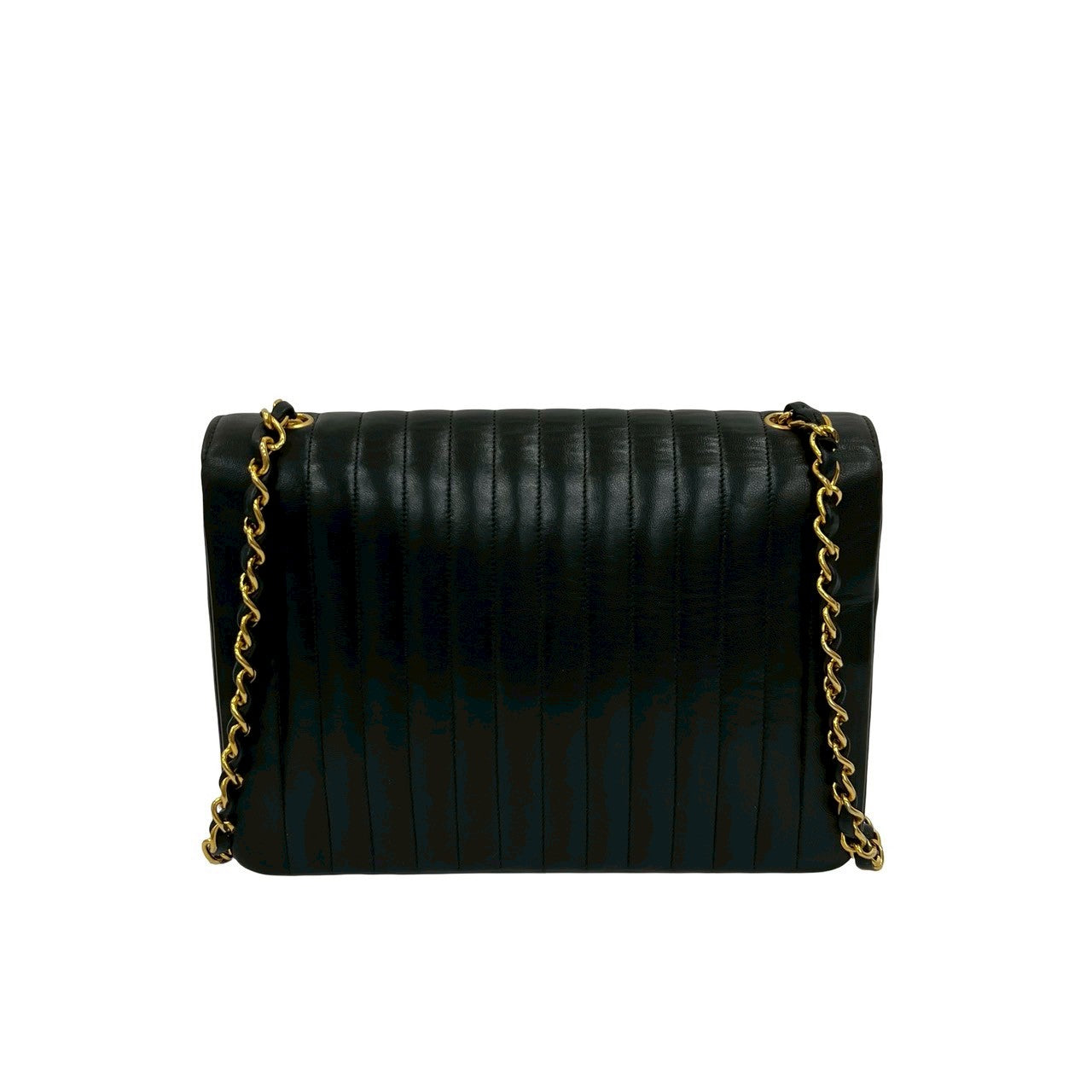 CHANEL Shoulder Bag lambskin black Mademoiselle