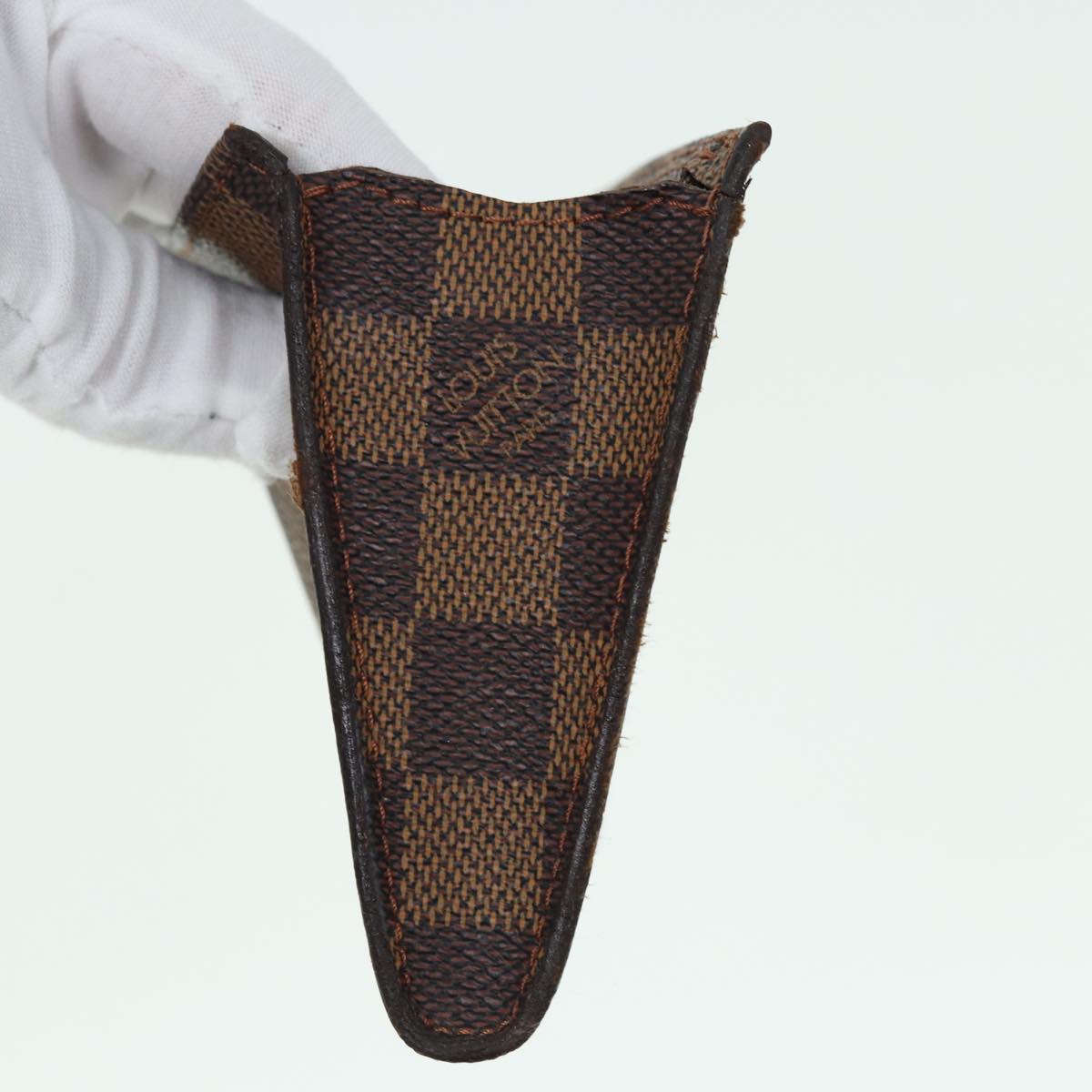LOUIS VUITTON Damier Ebene Marais Pouch LV Auth 83001