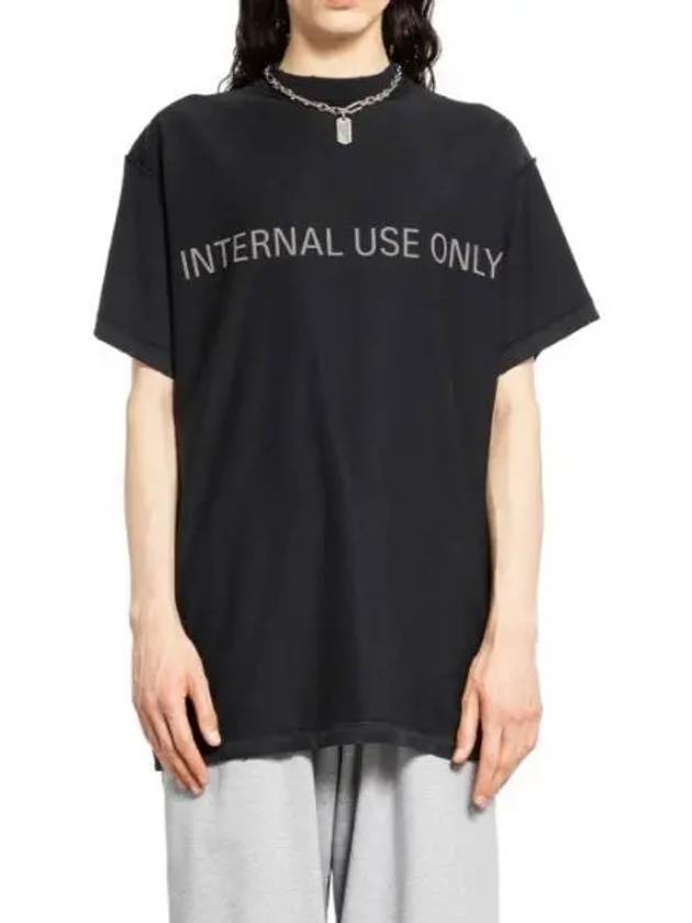 Luxury Balenciaga Trending 2026 Inside Out Oversized Distressed Short Sleeve T-Shirt Black