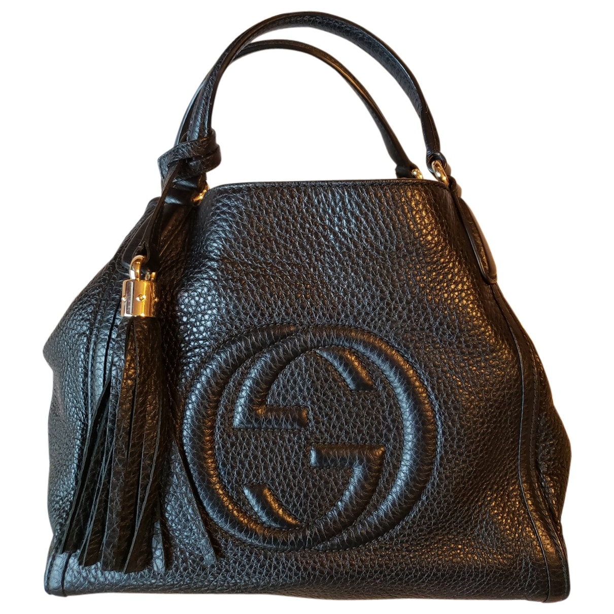 Gucci soho black leather handbag
