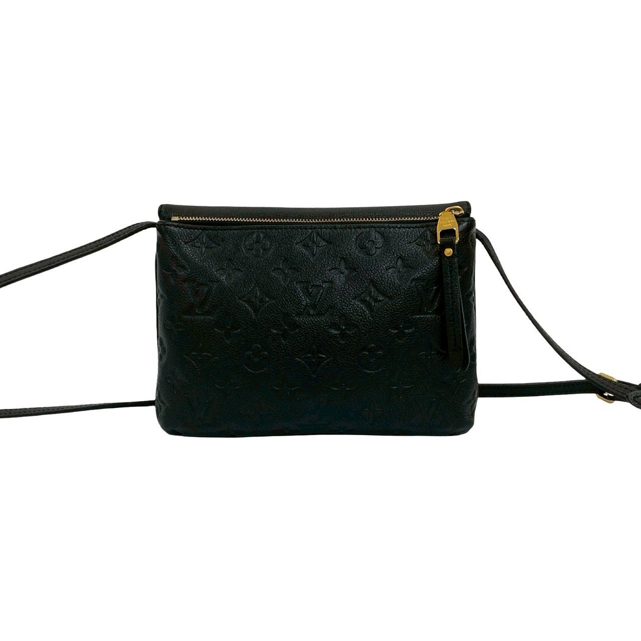 LOUIS VUITTON Shoulder Bag leather black Monogram Ann Platt Twice