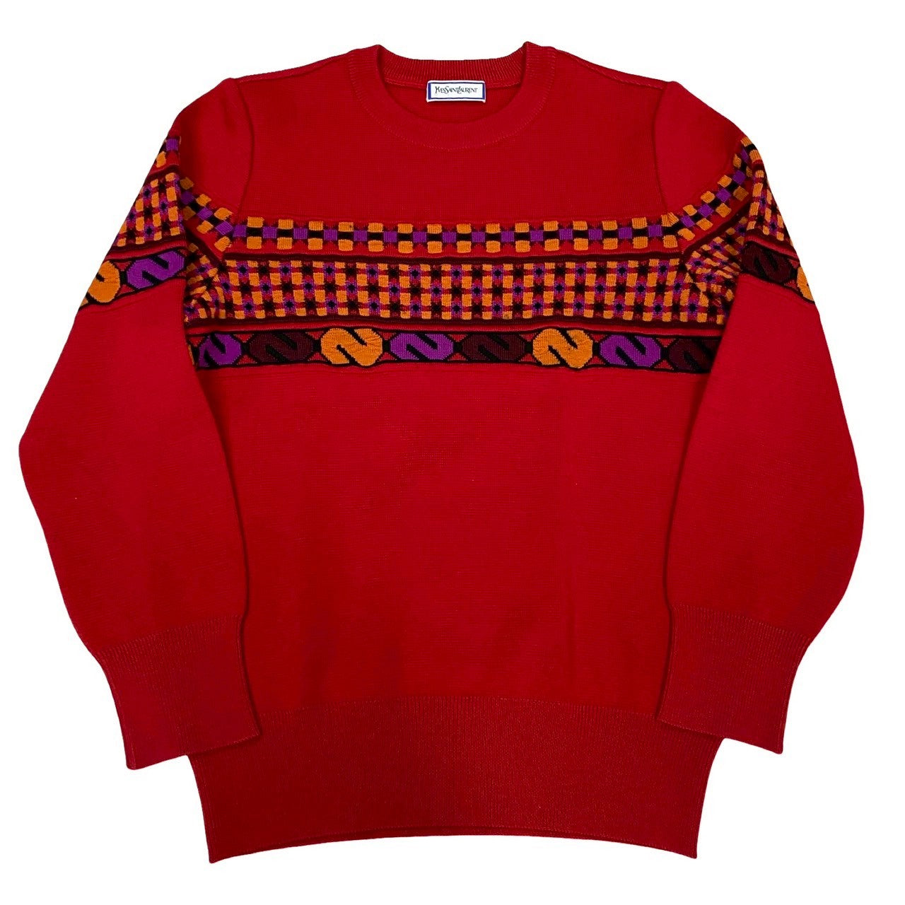 YVES SAINT LAURENT sweater wool Red M
