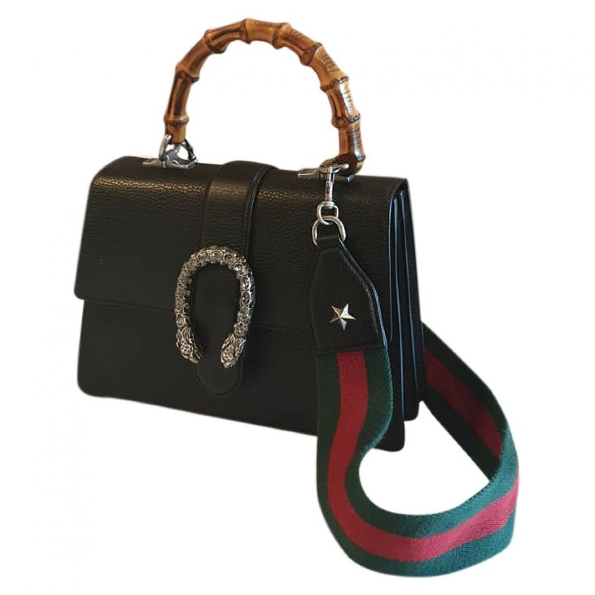 Gucci dionysus black leather handbag