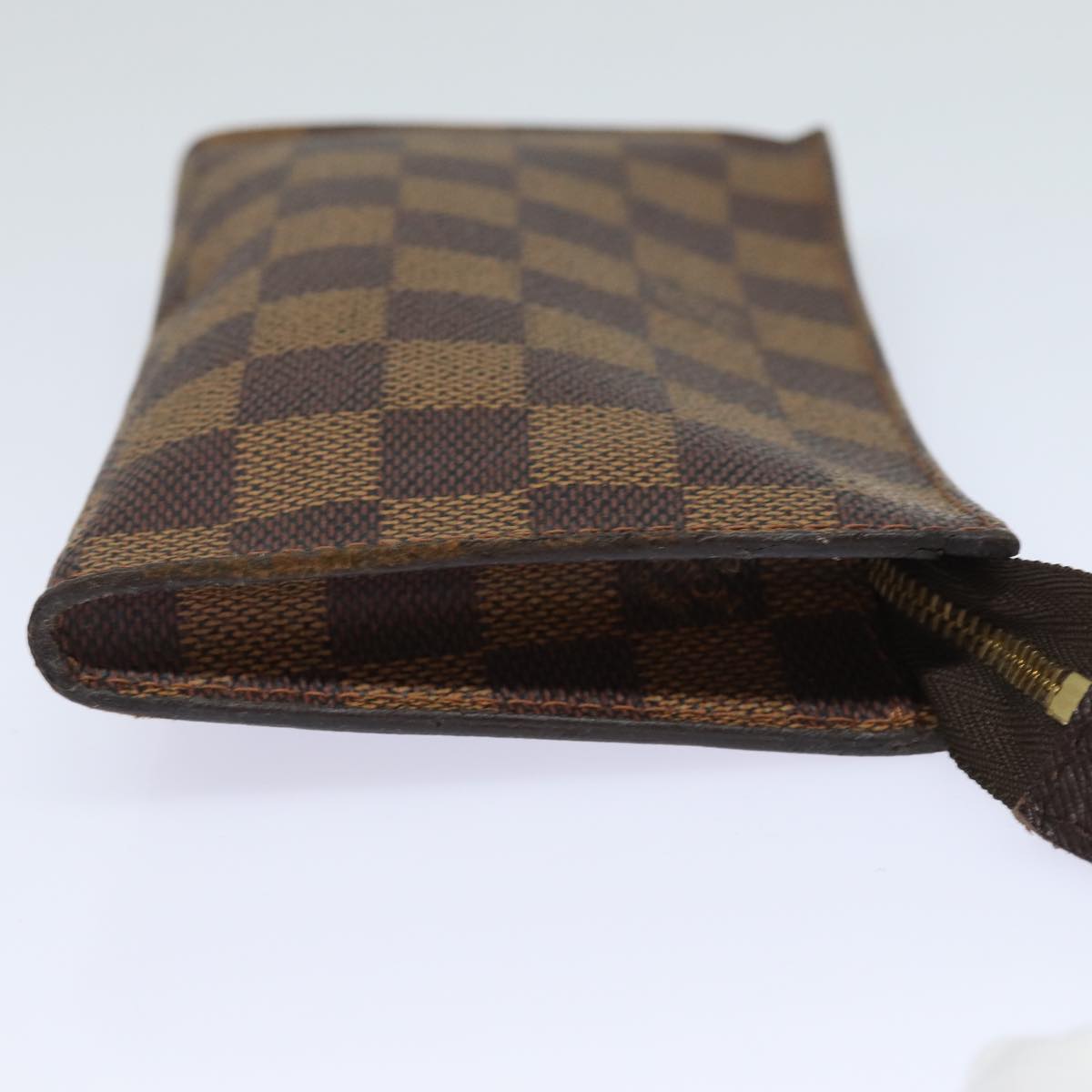 LOUIS VUITTON Damier Ebene Marais Pouch LV Auth 84130