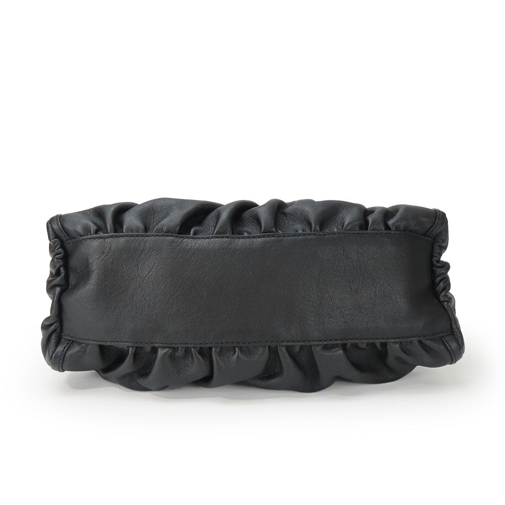 GUCCI Leather Handbag Black Shoulder