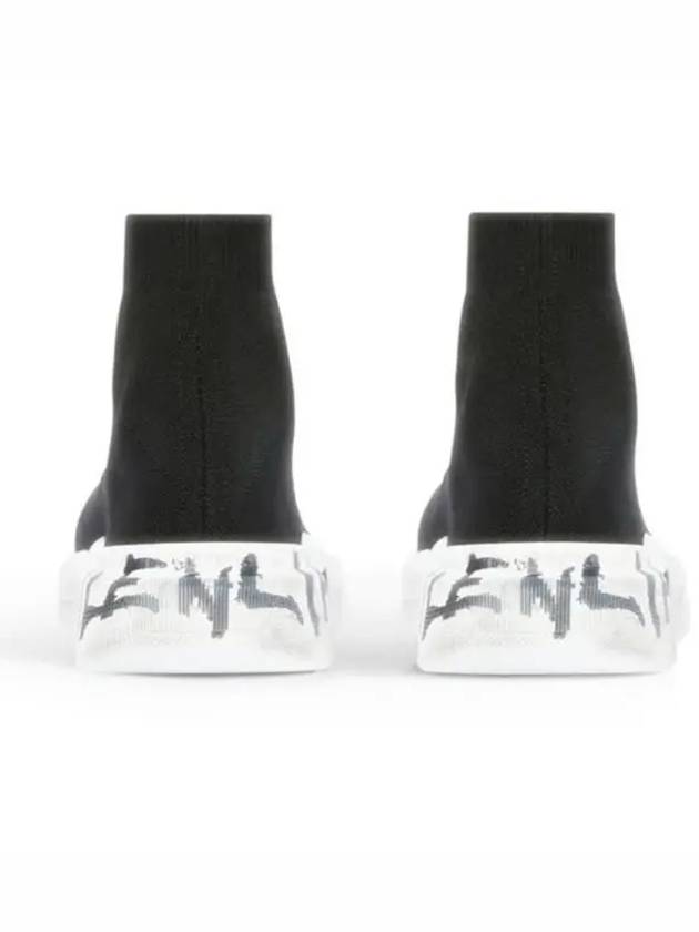 Luxury Balenciaga Trending 2026 Speed 2.0 Graffiti Knit High Top Sneakers Black