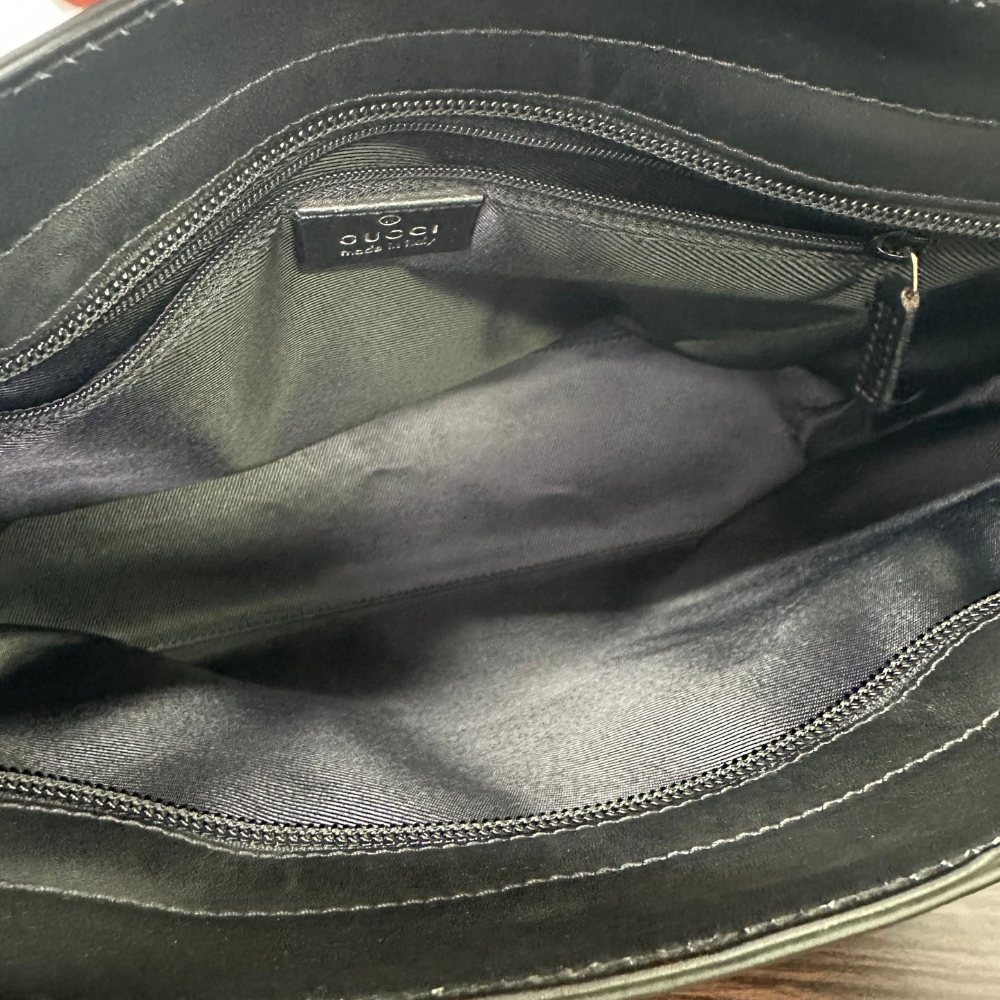 GUCCI GG Web Canvas Leather Black Shoulder Bag LB122221