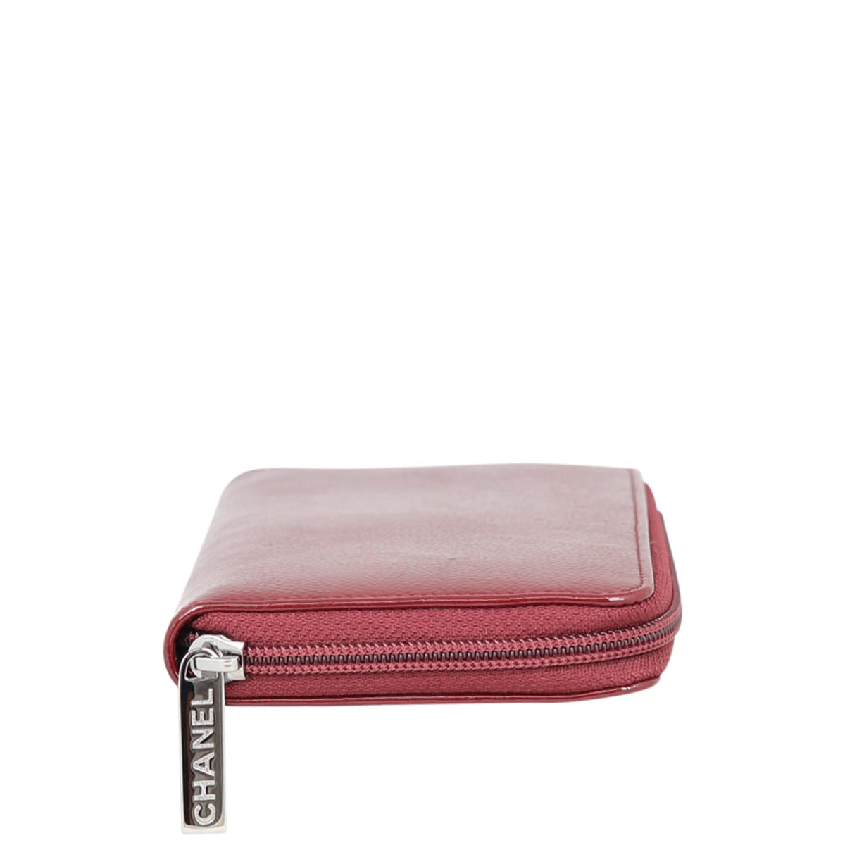 Chanel Timeless Patent Caviar Zip Around Wallet