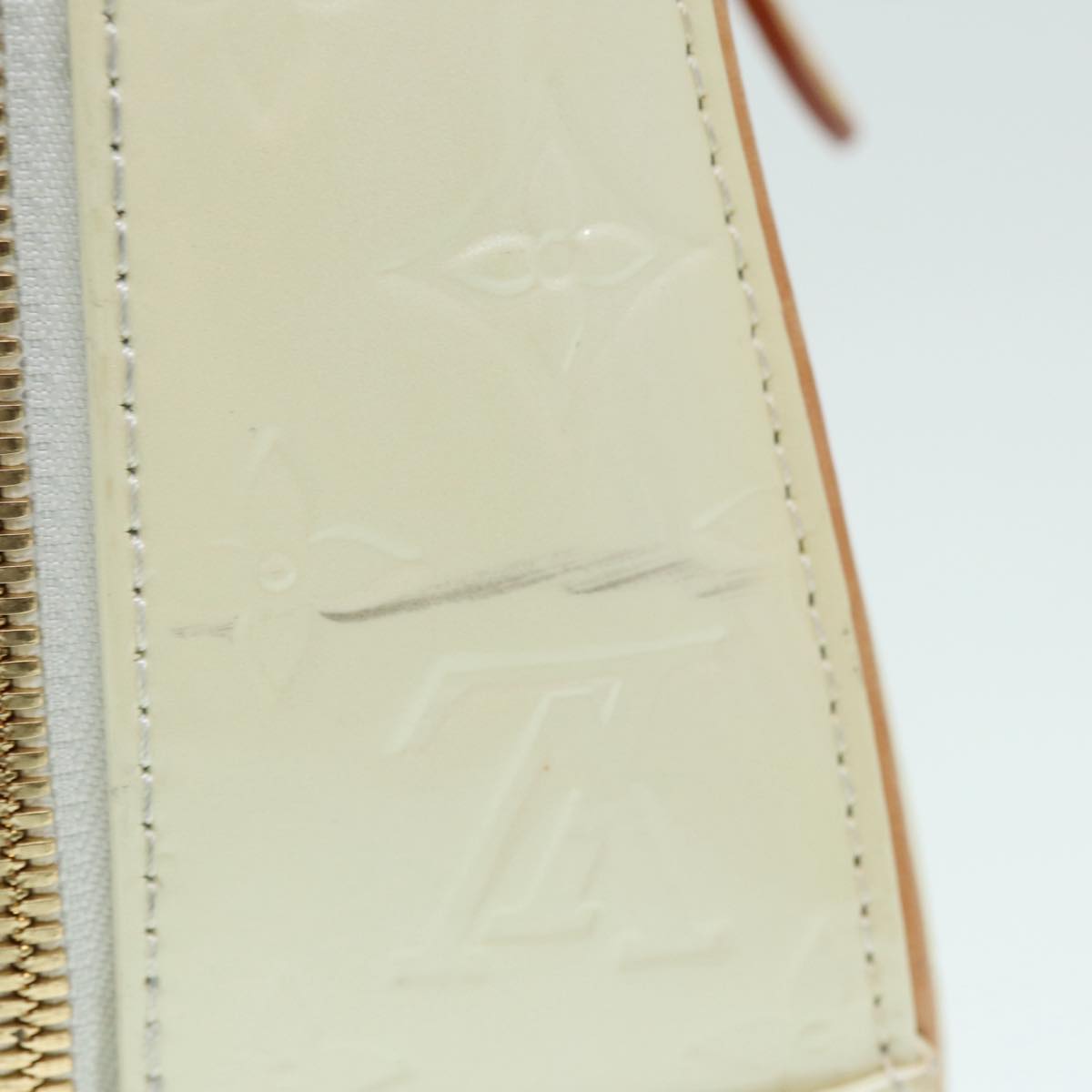 LOUIS VUITTON Monogram Vernis Summit Drive Hand Bag Perle M93514 LV Auth 88628