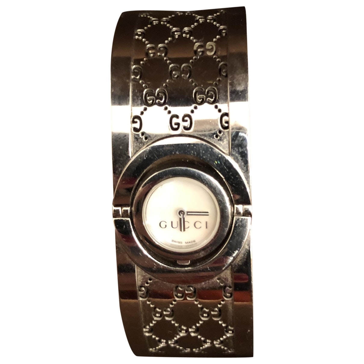 Gucci twirl silver steel watch